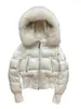 Chaqueta de Algodón con Capucha y Cremallera Larga, Ajustada, Estilo Y2K Europeo y Americano, Abrigo Cálido y Resistente al Frío