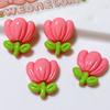 Accesorios de resina al por mayor, accesorios de bricolaje, material hecho a mano, hebilla de zapato, parche de sombrero, crema, pegamento, joyería, hoja verde brillante, flor