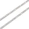 Paquete de 1m de Cadena de Acero Inoxidable Cadena de Cola de Cruz Plana Kit de Materiales para Accesorios de Joyería Pulsera Collar DIY Hecho a Mano