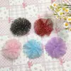 Ligero Estampado en Caliente Malla de Puntos Redondos Flor Tejida a Mano DIY Accesorios para el Cabello Ropa para Niños Zapatos Sombreros Bolsas Muñecas Accesorios de Decoración