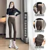 Calça de tubarão para o inverno, pode ser usada ao ar livre, forrada com lã de cordeiro, espessada, calça de yoga Barbie, justa, alta elasticidade, à prova de frio, quente, calça de segunda pele