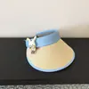 Novo Chapéu de Sol de Verão para Crianças, Chapéu de Sol Cartoon de Topo Aberto para Uso ao Ar Livre com Aba Larga para Cobrir o Rosto, Chapéu Infantil