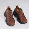 Zapatos Torre de Suela Gruesa para Mujer Casual de Cuero Genuino Combinan con Todo Retro Ligeros con Cordones Deportivos Zapatos de Mujer Otoño e Invierno 2024 Nueva Moda
