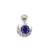 Gaibei Blue Moon Uñas para Hueso de la Oreja Aretes Geométricos Japoneses y Coreanos Aretes Simples de Gota de Agua Fabricante Punto Pedrería