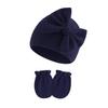 Gorro para Bebé Niña Nuevo Invierno Conjunto de Gorro y Manoplas para Bebé Diadema de Punto con Lazo para Niñas Bebés