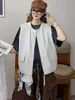 Chaleco sin mangas de cuello redondo estilo coreano para mujer, nuevo modelo otoño 2025, corte holgado, adelgazante, elegante, chaleco top rejuvenecedor