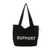 Bolso Grande de Lona con Letras de Estilo Coreano 2025 Otoño Nuevo Bolso de Mano para Mujer Bolso de Nailon de Gran Capacidad para Estudiantes Universitarios