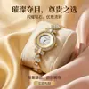 Pulseira de Relógio de Quartzo em Forma de Leque Cravejada com Diamantes Modelo Novo Cross-Border Goldie À Prova d'Água Elegante Versátil para o Trabalho Deslocamento Diário Relógio Feminino