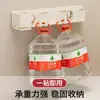 Portacepillos de dientes sin taladro gris plomo baño vaso para enjuague bucal vaso para cepillos de dientes estante de cepillos de dientes montado en la pared