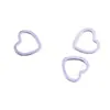 Pendientes de anillo de cobre con forma de corazón de melocotón de latón multicolor electrochapado de 9 * 9.5 mm, colgante de collar, accesorios de joyería para equipaje