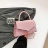 Bolso cuadrado pequeño con diamantes de moda para mujer, novedad de otoño 2024, bolso de hombro para cena, bolso cruzado informal de nicho.