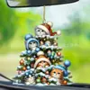 Pingente de Papai Noel de Natal Transfronteiriço Novo Acrílico Plano Espelho Retrovisor de Carro Pingente Festa Joia para Pendurar