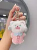 Pijama Fofo Criativo Peludo Gato Pet Fofo Boneca de Pelúcia Chaveiro Pingente de Bolsa da Moda Máquina de Garra Presente