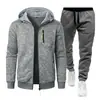 Nuevo Conjunto de Suéter con Capucha y Chaqueta de Punto Jacquard para Hombre, Deportivo, Fitness, Ocio