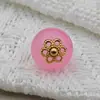 Cuentas Redondas de Imitación de Jade Estilo Chino Tradicional con Botones de Placa para Decoración de Qipao y Hanfu, Botones y Colgantes de Vidrio Vintage