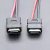 Conector hembra tipo C de 2 pines moldeado por inyección con cable, arnés de cable de carga inversa PD con resistencia, disponible en diferentes diámetros de cable