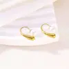 Brincos de Pérola em Aço Inoxidável Transfronteiriços, Brincos de Moda de Alta Qualidade, Brincos Irregulares Versáteis de Nicho Atacado