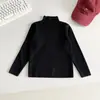 Vale do Vento 2026 Outono/Inverno Novo Estilo Coreano Estilo Simples Suéter de Gola Alta Infantil Espessado Versátil Unissex Tricô Infantil
