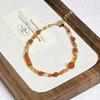 Pulsera nueva vintage de otoño e invierno de piedra natural y perla de agua dulce para mujer, original, nicho, amor, ágata, acero de titanio, venta al por mayor