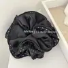 Scrunchie de Satén Versátil con Lunares y Color Sólido de Moda Coreana con Acabado de Alta Gama, Goma para el Cabello de Cintura con Borde de Cuatro Capas