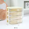 Caixa organizadora de gaveta para mesa, organizador transparente multicamadas com grão fino para material de escritório, itens diversos e cosméticos, atacado do fabricante