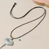 Cordón para colgante tejido a mano, exquisitamente elaborado, combinado con un hermoso colgante de jade Hetian, moderno y ajustable.
