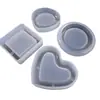 Molde de silicona gota de cristal diy corazón pequeño cuadrado diamante redondo ciruela cenicero molde