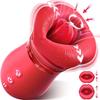 Productos de Amazon: Mujer Roja de Boca Grande, Labios Rojos y Fondo Rojo con Característica de Lengua Lamiendo para Auto-Placer Adulto