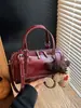 Bolso Boston Versátil de Alta Gama, Bolso de Hombro Simple Brillante Elegante de Lujo Ligero, Bolso Cruzado Personalizado para Mujer 2025