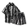 2023 Nueva Camisa para Hombre Casual Traje Personalizado Tie-dye Marca de Moda Moda Manga Corta Pantalones Cortos Conjunto de Dos Piezas para Hombre