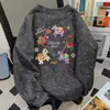 Sudadera Redonda con Estampado de Poni Lindo Diseño Estilo Retro Americano para Mujer Primavera 2026 Top Rosa Personalizado Teñido con Cera