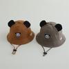 Gorro de panda para niña, súper lindo, bordado, transpirable, con cuerda resistente al viento, para primavera de 2025