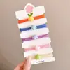 Faixa de cabelo de elástico infantil para menina, anel de cabelo elástico alto, acessórios de cabelo para meninas, não machuca o cabelo, corda de cabelo fofa, adorno de cabeça