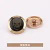 Botões de Casaco Estilo Gota de Óleo de Caveira Costurados à Mão Estilo Chanel, Botões de Metal para Roupas, Casacos Trench, Suéteres e Malhas