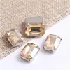 Taladro de garra de cristal de mahjong octagonal cuadrado largo explosivo taladro con agujero para ropa DIY zapatos de boda bolso costura a mano taladro de garra