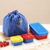 Caja de Almuerzo de Ensamblaje de Píxeles DIY de Bloques de Construcción Creativos, Lonchera, Caja de Picnic, Caja de Ensalada para Niños, Caja de Frutas