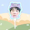 Zhou Keyu Placa de Sinalização de Fã com Cabeça Grande em Forma de Leque Fã de Concerto Mercadoria Estilo Igual do Tiktok