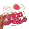 Super Lindo Oso Fresa Goma Elástica Diadema de Niña Accesorios para el Cabello de Niñas Que No Dañan el Cabello Banda Elástica Alta Cuerda para el Cabello de Niños Accesorios para el Cabello