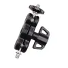 Pinza de pinza de cangrejo de metal, doble cabezal para cámara, soporte de rótula giratoria con montura Arri para cámaras de acción, brazo mágico mini pea