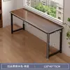 Artefacto de Utilización del Espacio de Escritorio Doble Largo Estudiante Hogar Dormitorio Alquiler Rectangular Escritorio de Computadora Habitación Estrecha