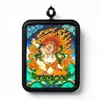Zodíaco Tibetano Oito Grandes Divindades Guardiãs Thangka Pintado à Mão Cor Ouro Artesanato Unissex Talismã Budista Ornamento Pingente Placa