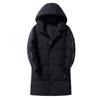 Invierno 2023 Nuevo abrigo de plumón para hombre de longitud media con capucha para pareja, abrigo cálido de plumón de pato blanco