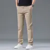 Novas Calças Casuais Masculinas Primavera/Verão 2026, Corte Reto Slim Fit, Elásticas, Calças Simples para o Trabalho, Calças Longas Finas Masculinas Juvenis