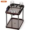 Mesa de Centro para Máquina de Mahjong, Mesa de Centro de Luxo em Aço Inoxidável para Sala de Jogos, Acessórios para Máquina de Mahjong, Cinzeiro