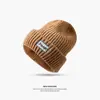 Gorro de Invierno Tejido para Mujer con Circunferencia de Cabeza Grande, Forro Polar, Cálido, Casual, Versátil, Estilo Dulce, Gorro de Punto para Otoño e Invierno