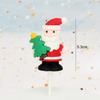 Enfeite de Vela para Bolo de Natal Cartão Plug-In Cola Macia Árvore de Natal Velhinho Boneco de Neve Rena Enfeite de Natal Decoração de Bolo