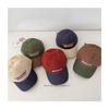 Boné de Baseball Infantil Retro Americano Color Blocking Versátil Bordado com Letra Casual Top Macio Bico de Pato Venda por Atacado