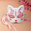 Máscara Hanfu antigua pintada a mano estilo japonés y viento Máscara de zorro de media cara cara de gato mascarada animación accesorios de temblor