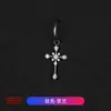 Aretes de Aleación de Titanio F136 con Diseño de Cruz, Tornillos para Cartílago Piercing con Rosca Interna, Joyería para Piercings de Titanio G23