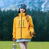 Conjunto de Jaqueta 3 em 1 Masculina e Feminina para Outdoor à Prova de Vento e Água, Acolchoada Quente para Caminhada e Escalada